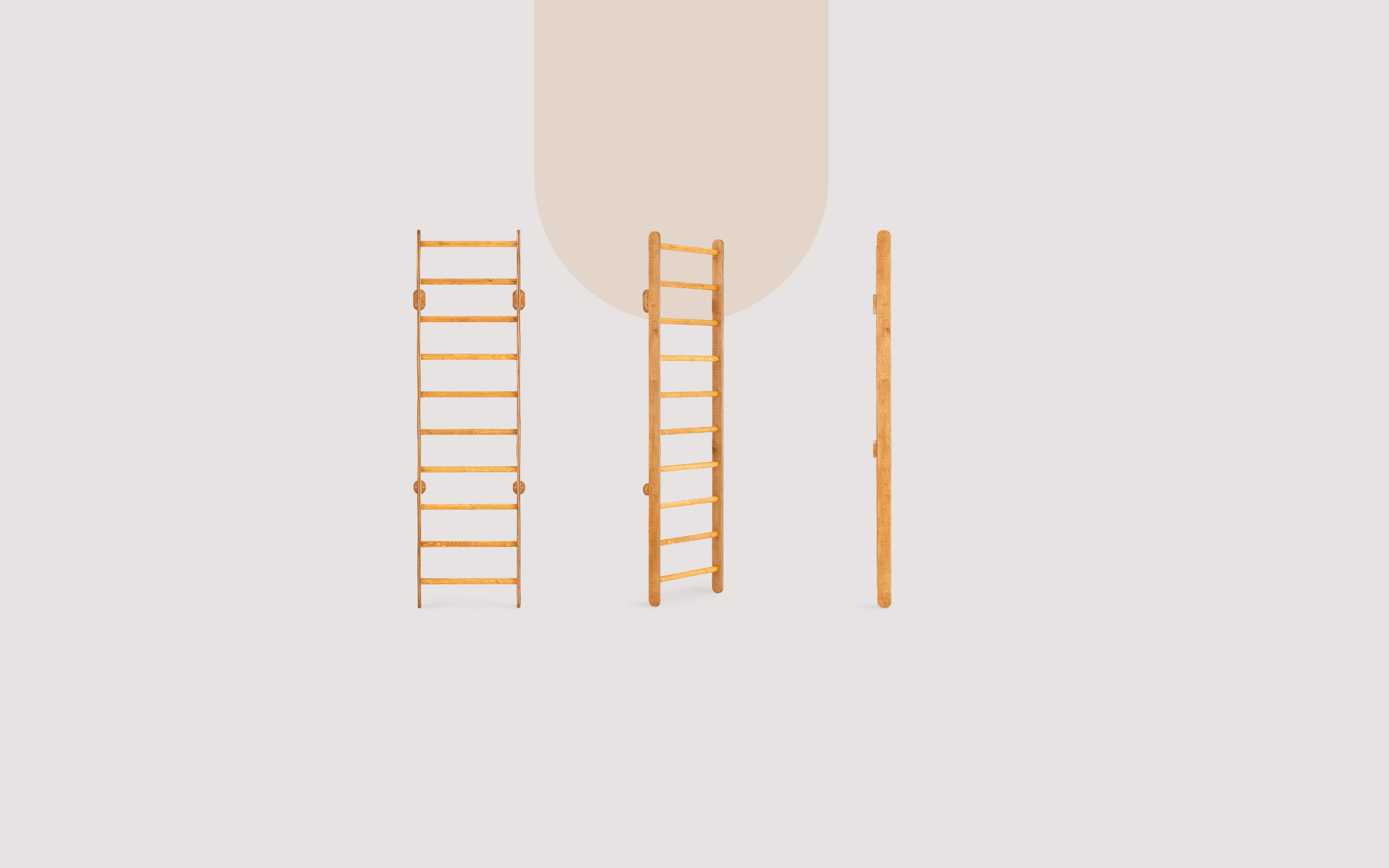 Kanso Wall Bars — Pine . Light Brown finish